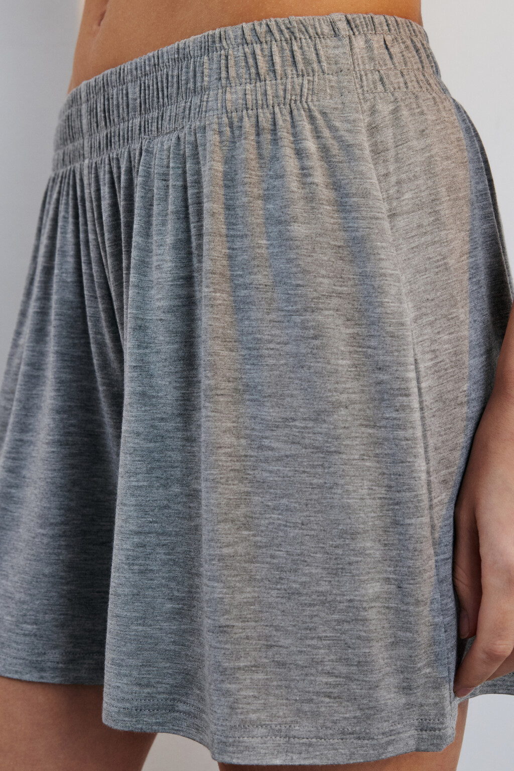 Шорты домашние свободные из вискозы - цвет серый - 5
