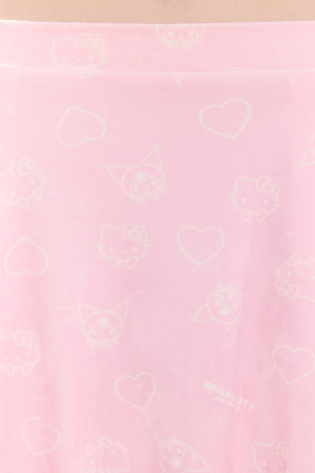 Юбка велюровая с принтом - цвет розовый - 6