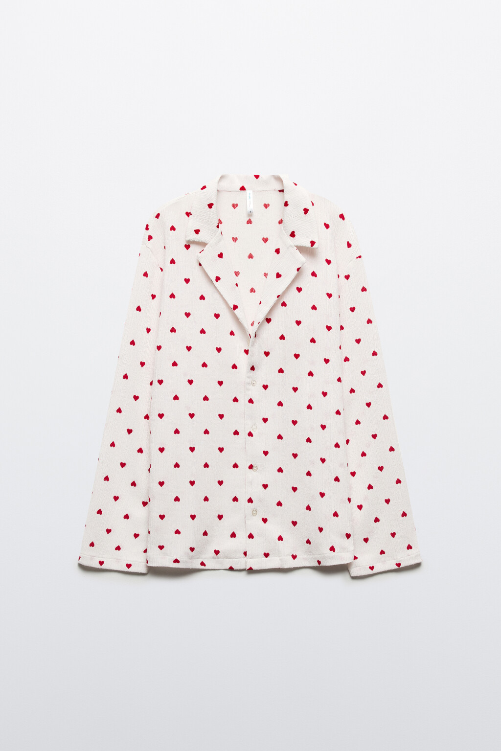 Рубашка домашняя в сердечко - цвет красный - 7