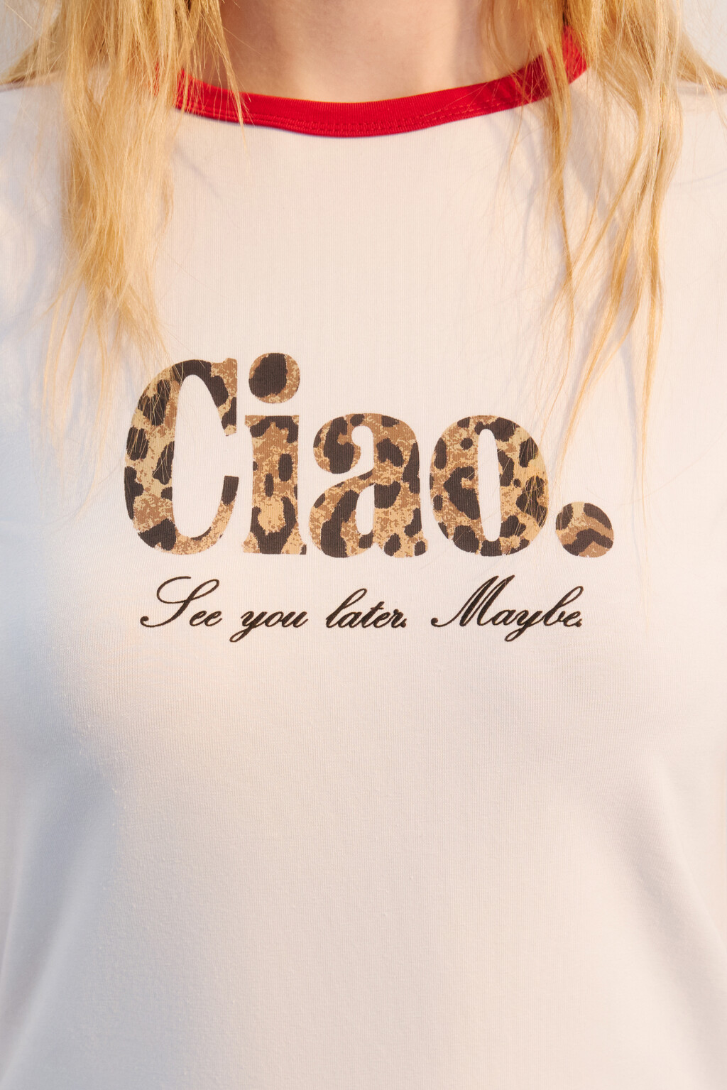 Футболка-топ домашняя с принтом - цвет белый - 5