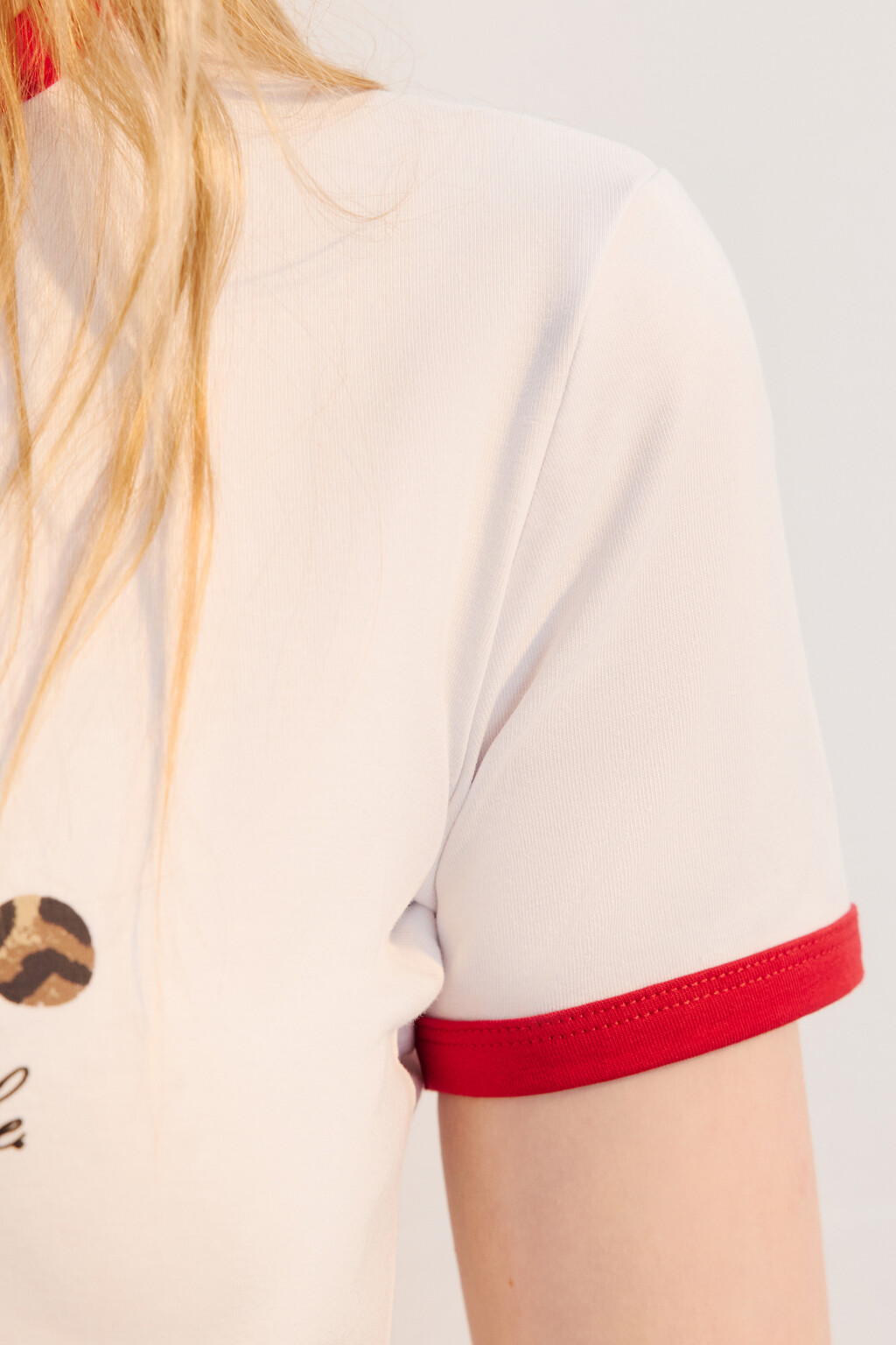 Футболка-топ домашняя с принтом - цвет белый - 6