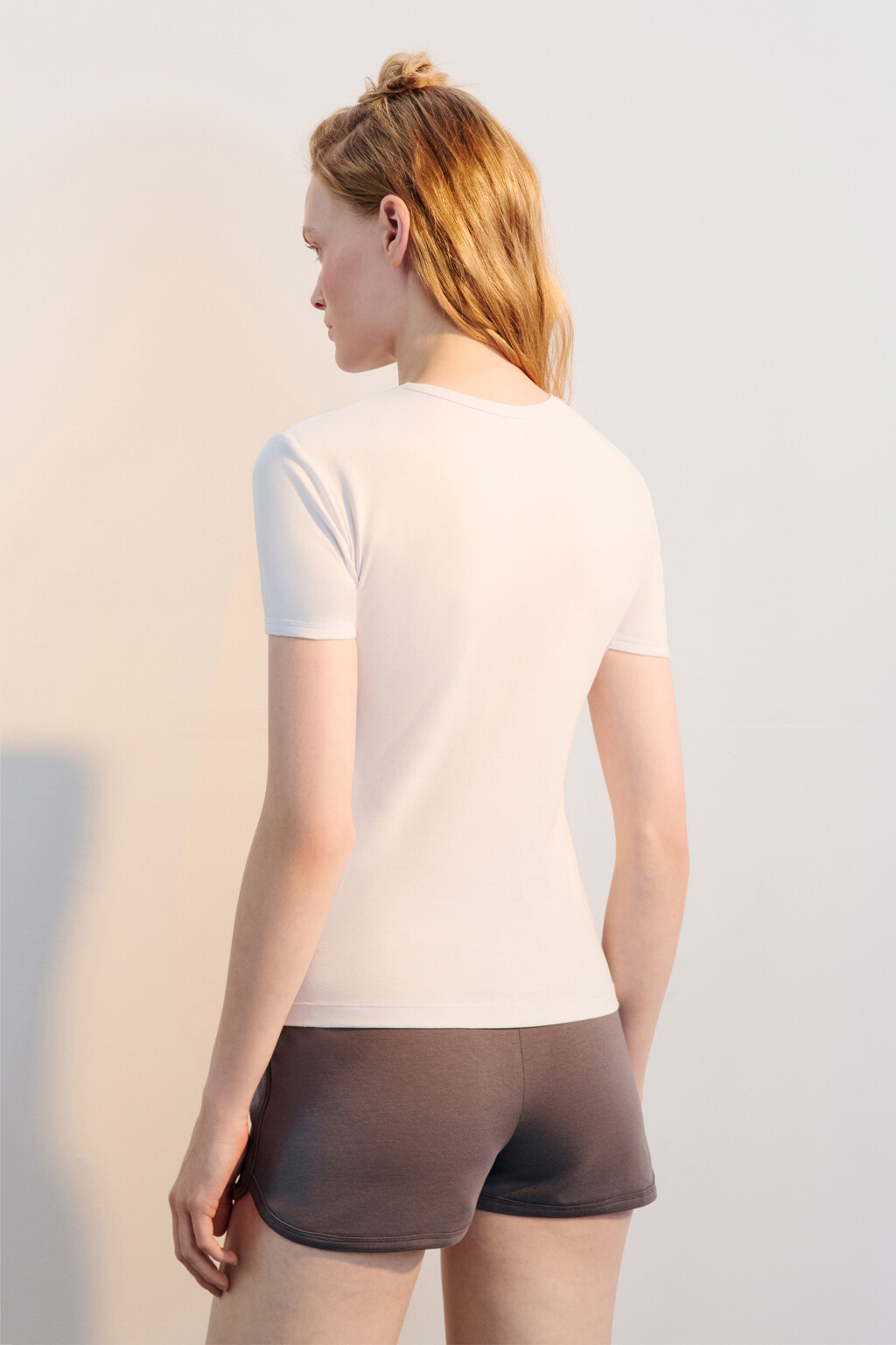 Футболка-топ домашняя с принтом - цвет синий - 3