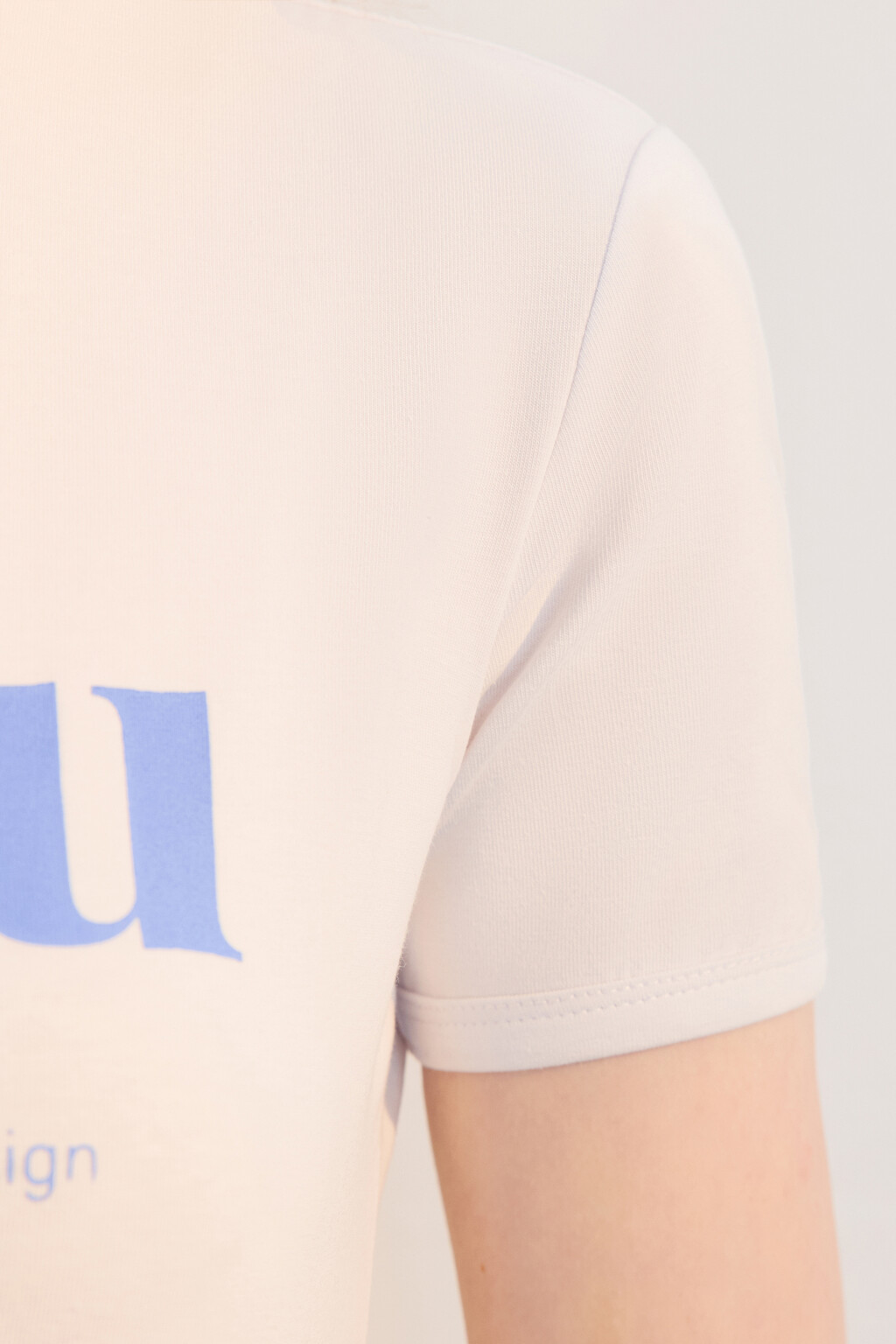 Футболка-топ домашняя с принтом - цвет синий - 6