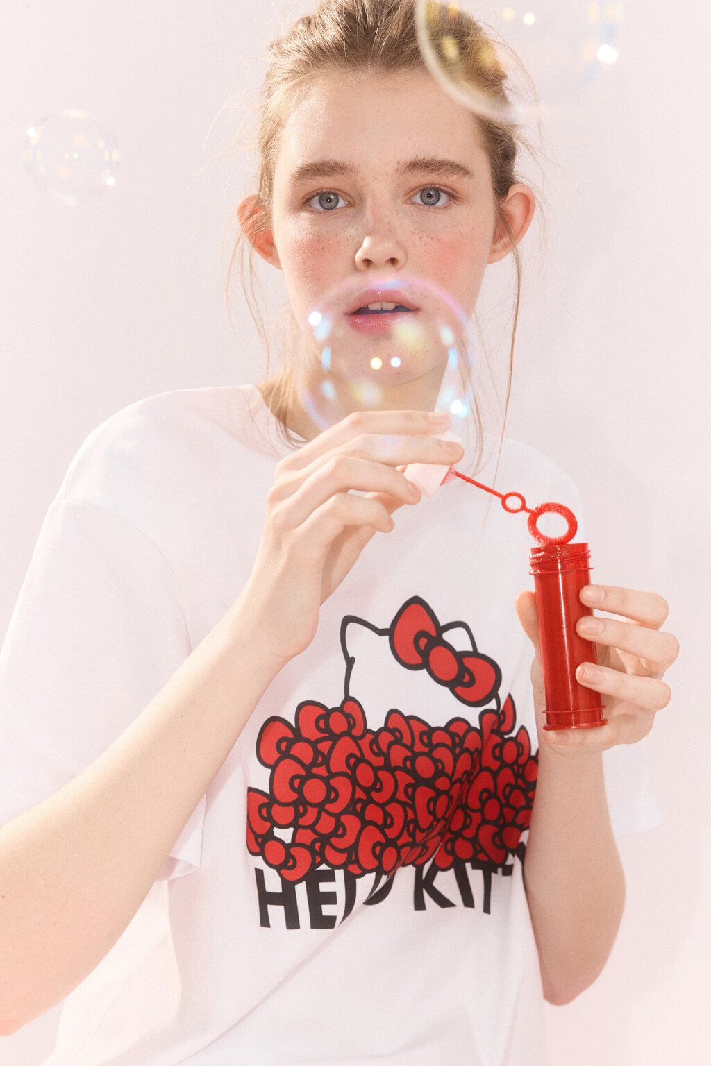 Футболка домашняя хлопковая с принтом - цвет белый - 1