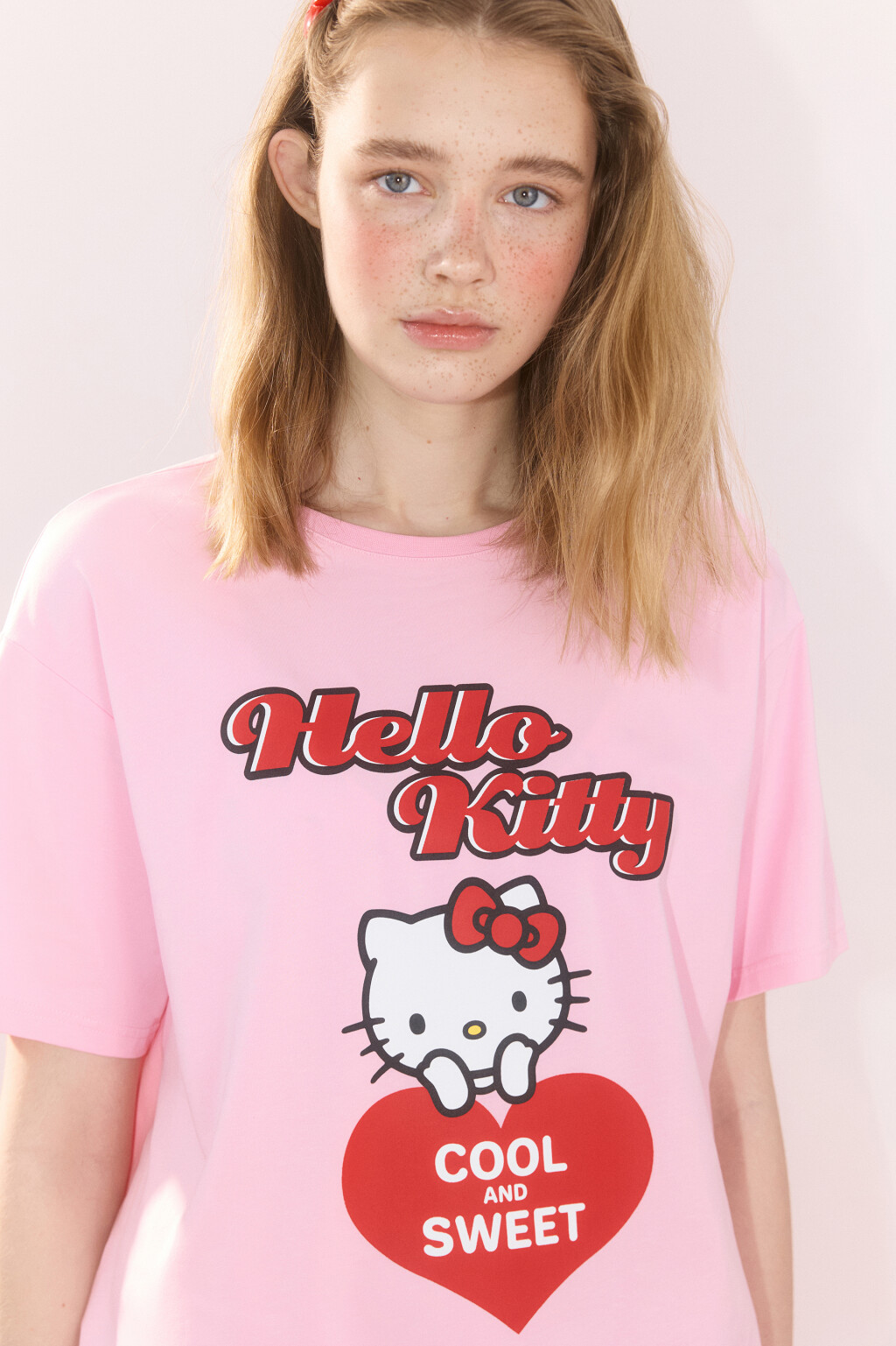 Футболка домашняя хлопковая с принтом - цвет розовый - 7