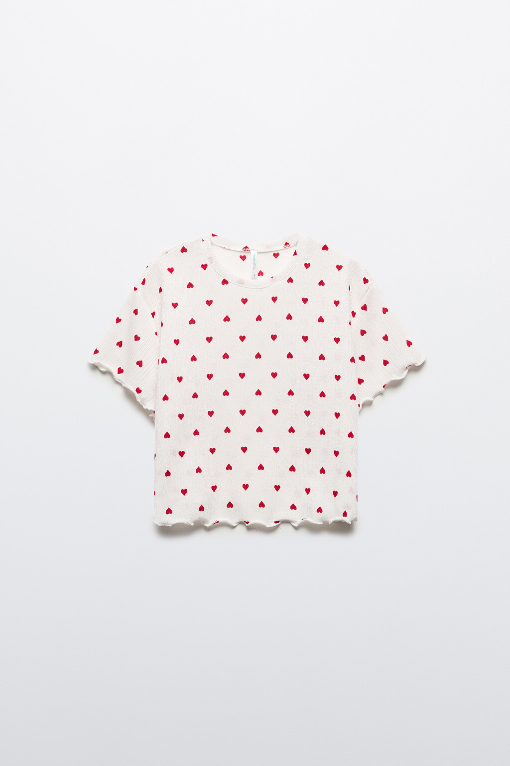 Топ-футболка домашний в сердечко - цвет красный - 8