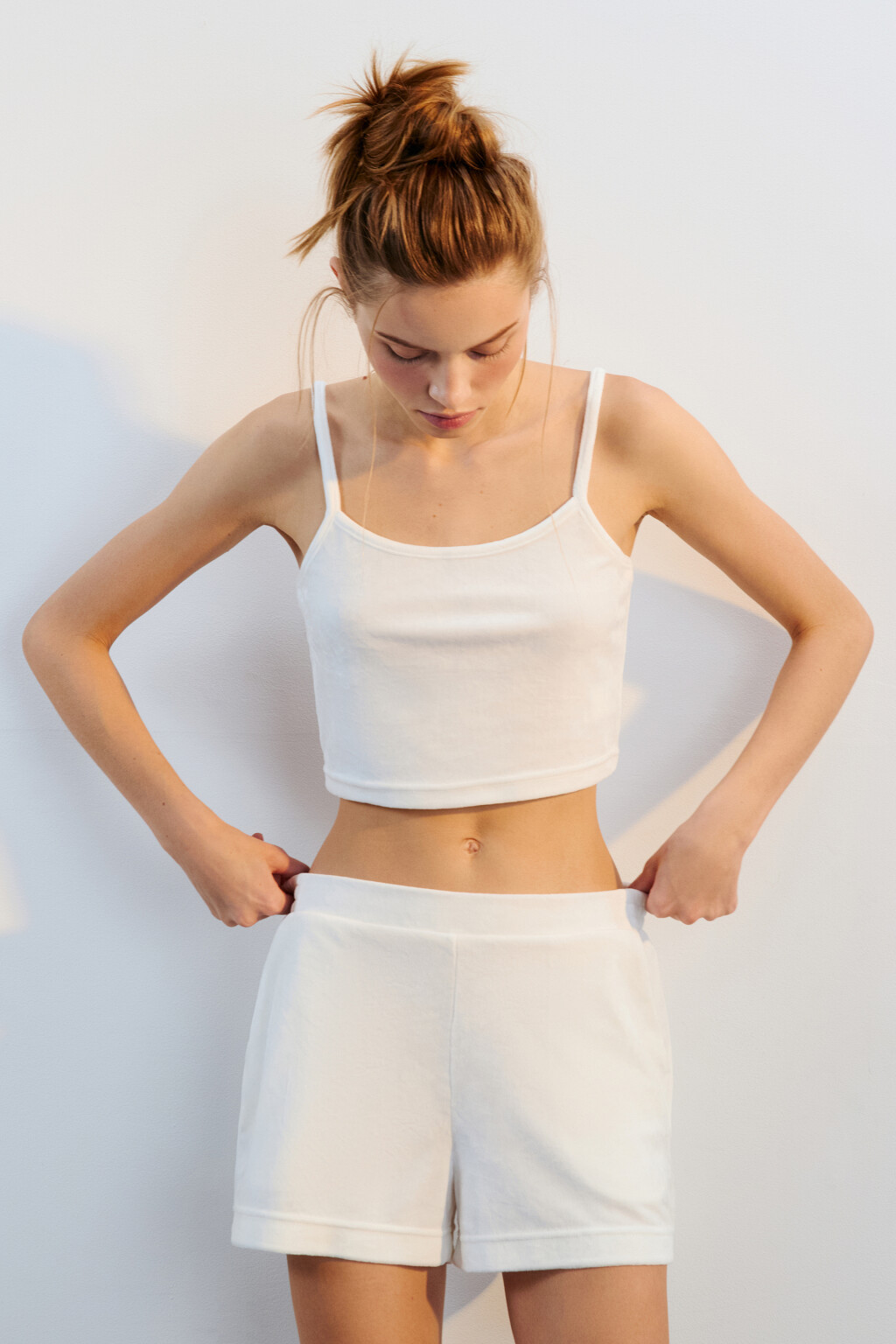 Майка домашняя из велюра - цвет ванильный - 2