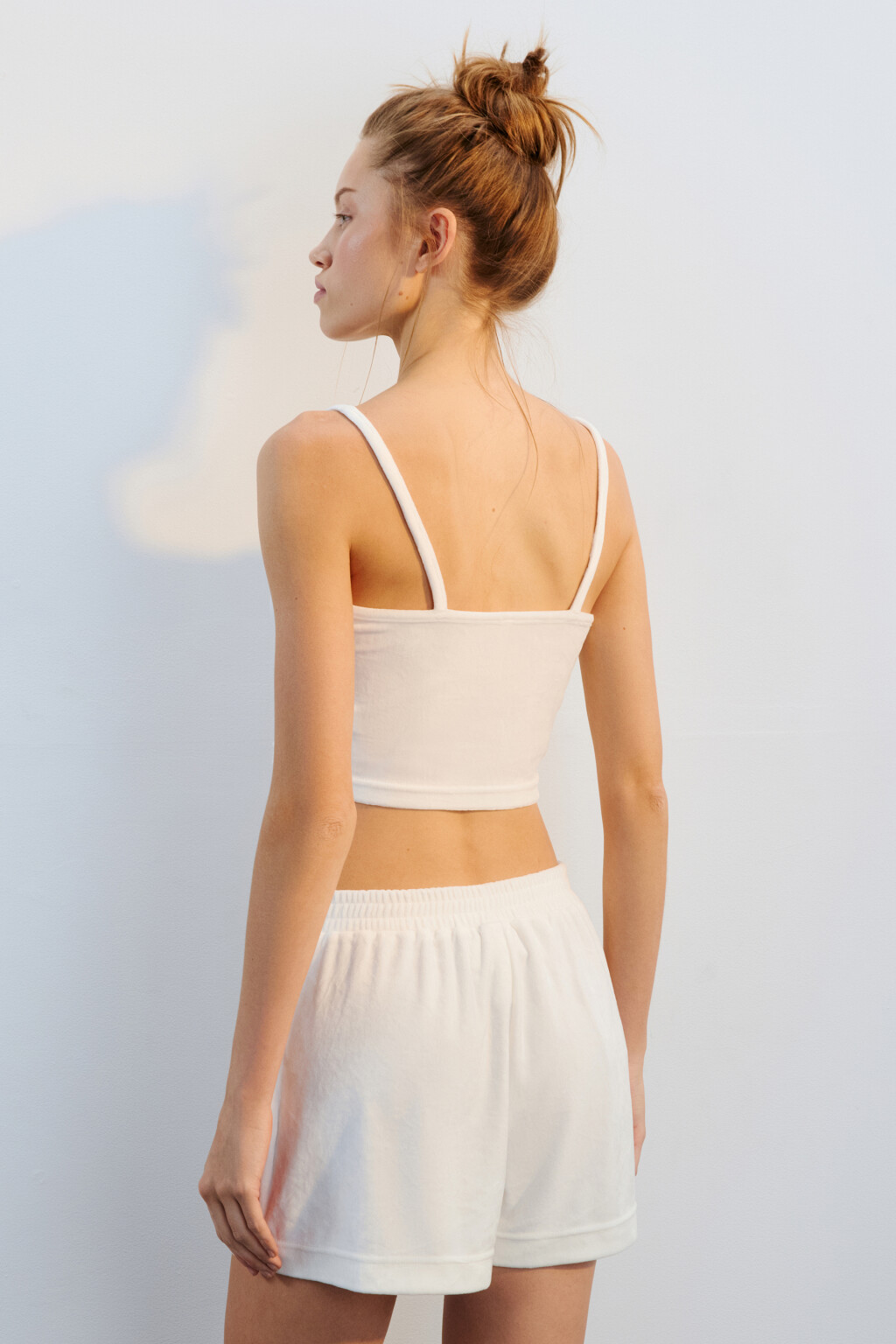 Майка домашняя из велюра - цвет ванильный - 3