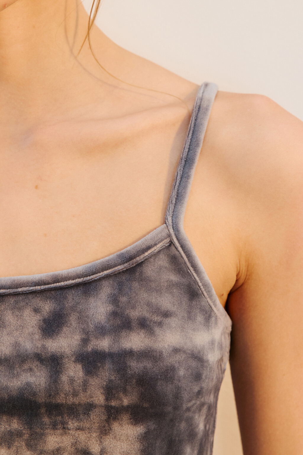 Майка домашняя из велюра - цвет серый - 5