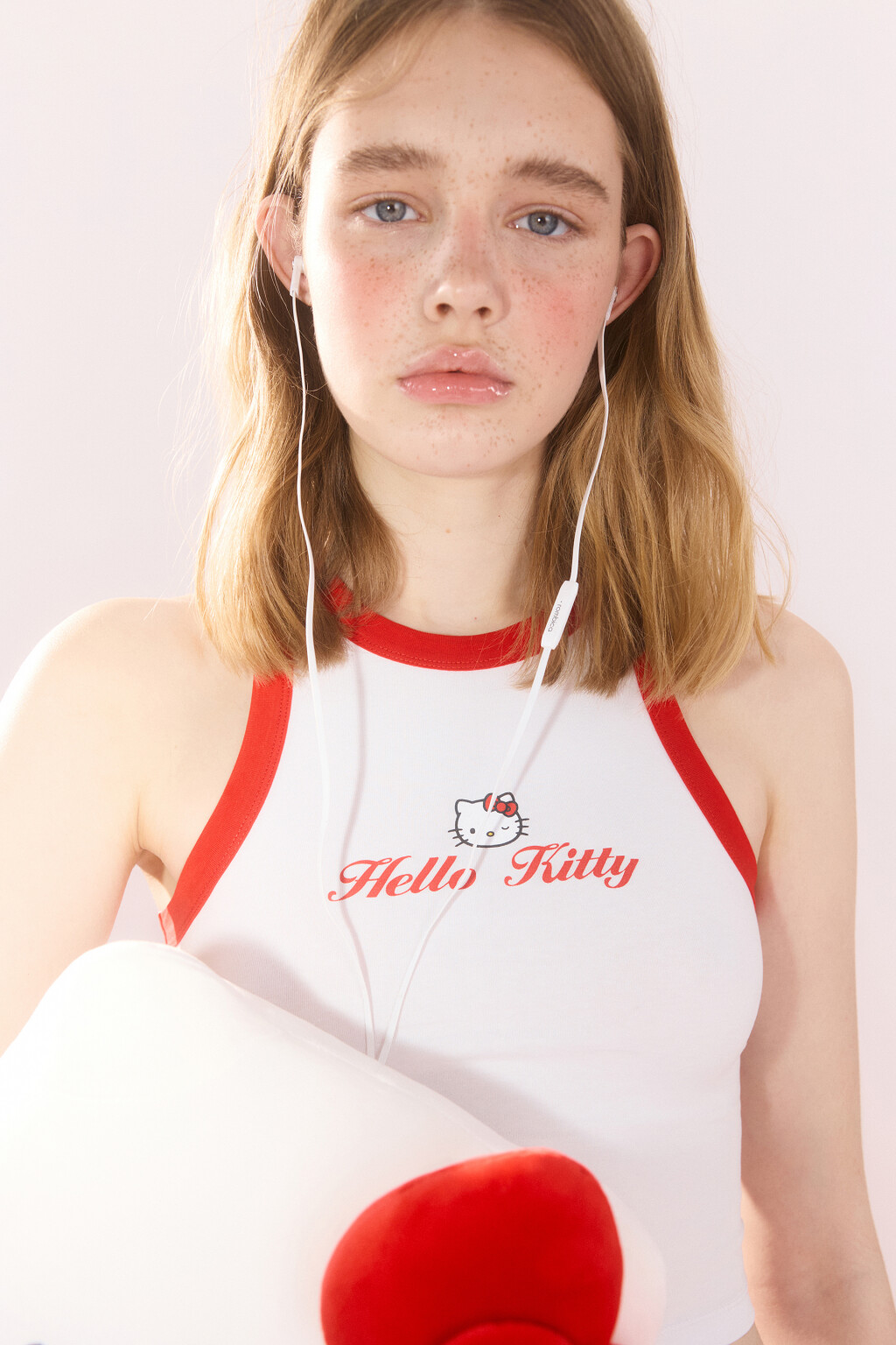 Майка домашняя хлопковая с принтом - цвет белый - 1