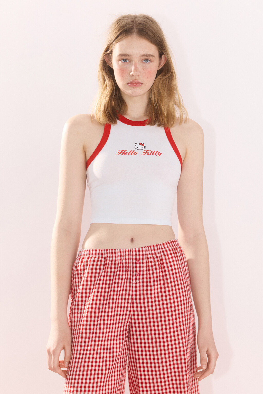 Майка домашняя хлопковая с принтом - цвет белый - 3