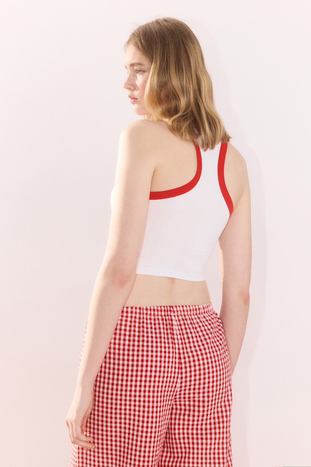 Майка домашняя хлопковая с принтом - цвет белый - 4