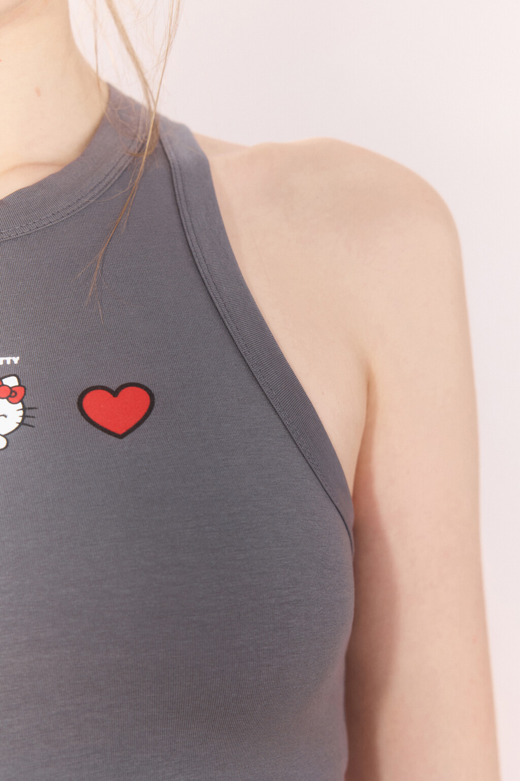 Майка домашняя хлопковая с принтом - цвет серый - 6