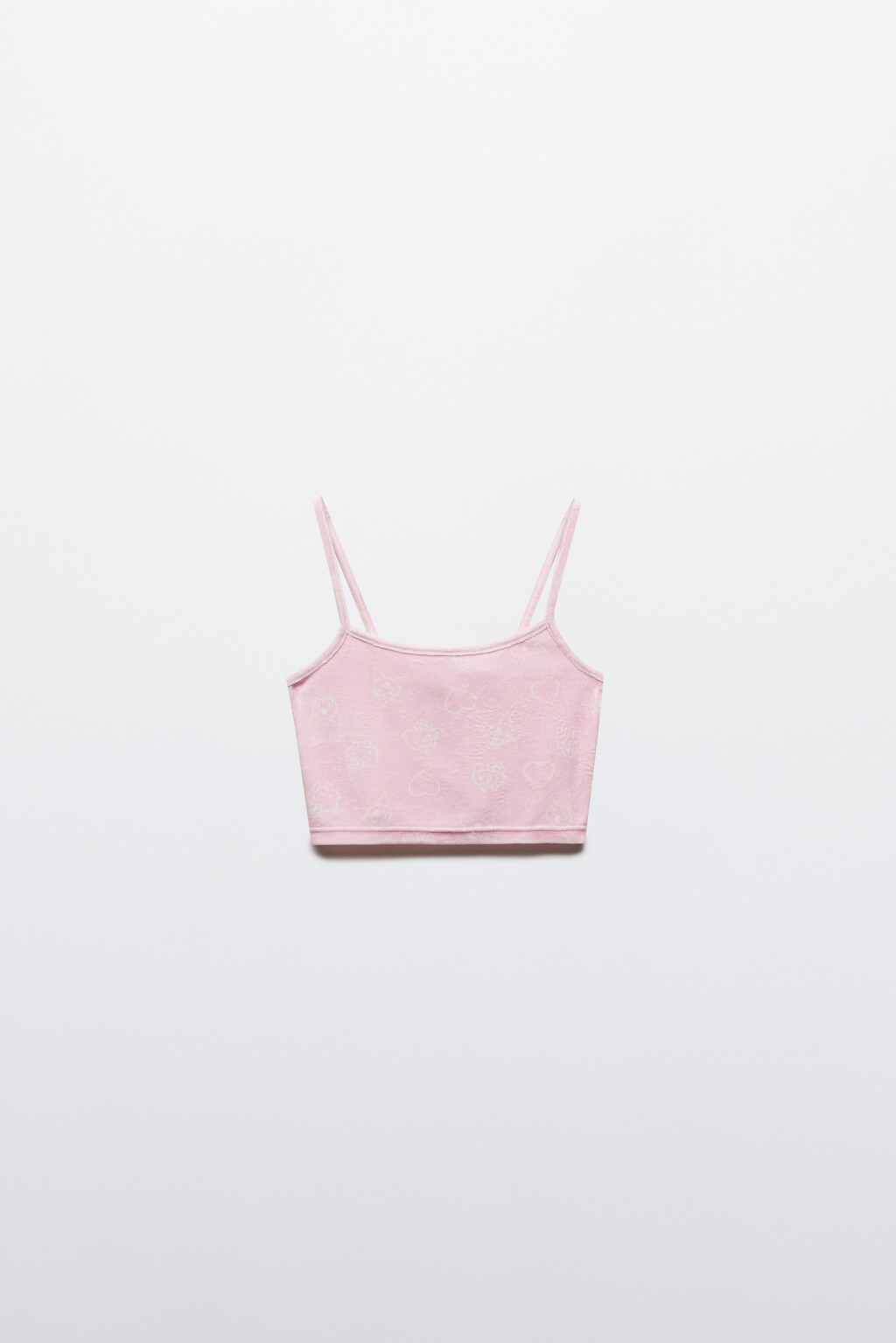 Майка велюровая с принтом - цвет розовый - 7