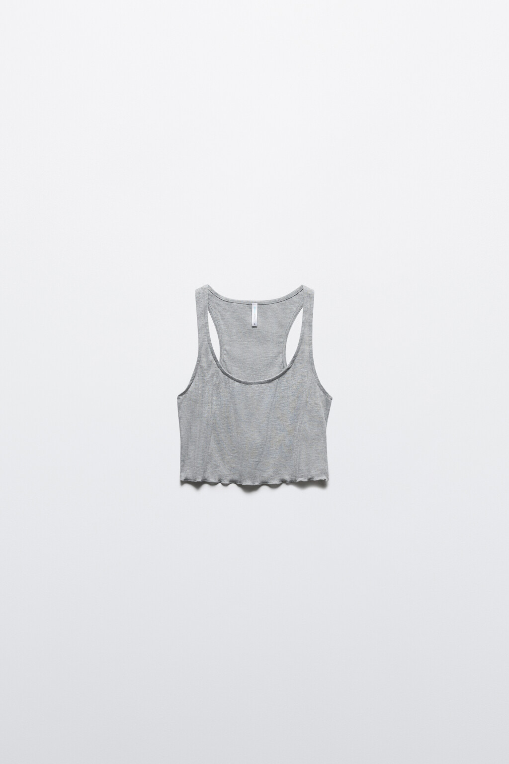 Майка домашняя облегающая в рубчик - цвет серый - 7