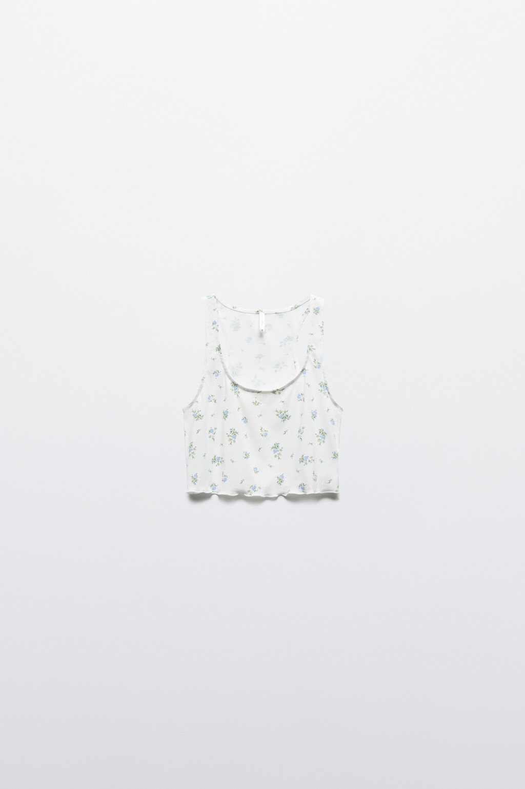 Майка домашняя облегающая в рубчик - цвет голубой - 7