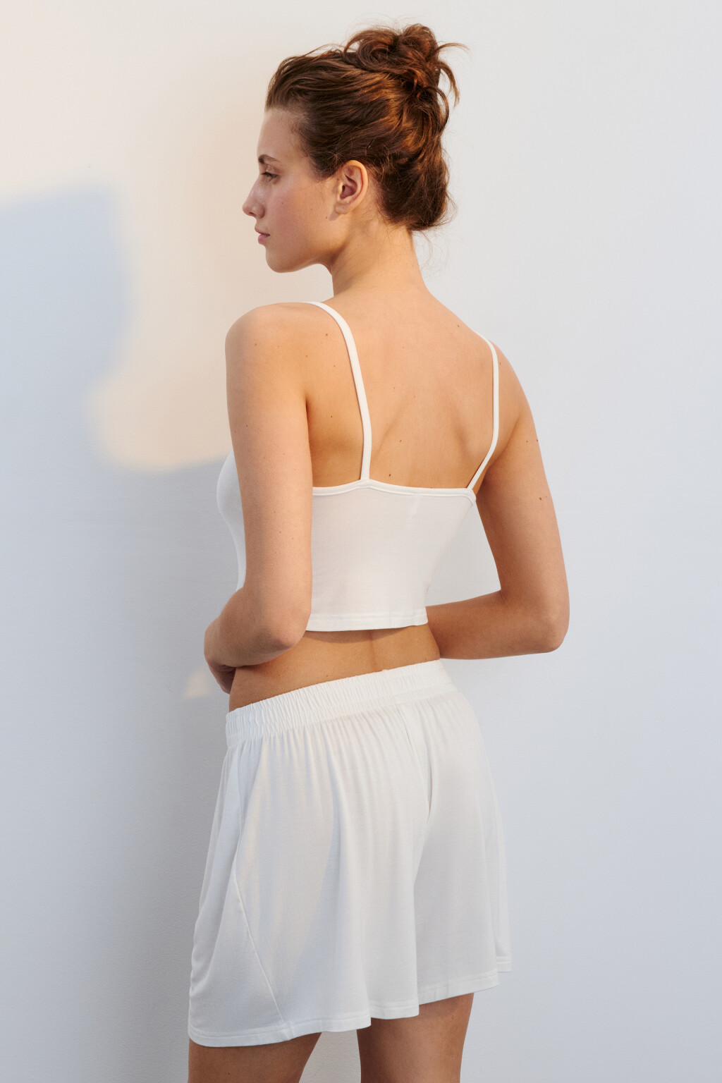 Топ-майка домашний из вискозы - цвет ванильный - 3