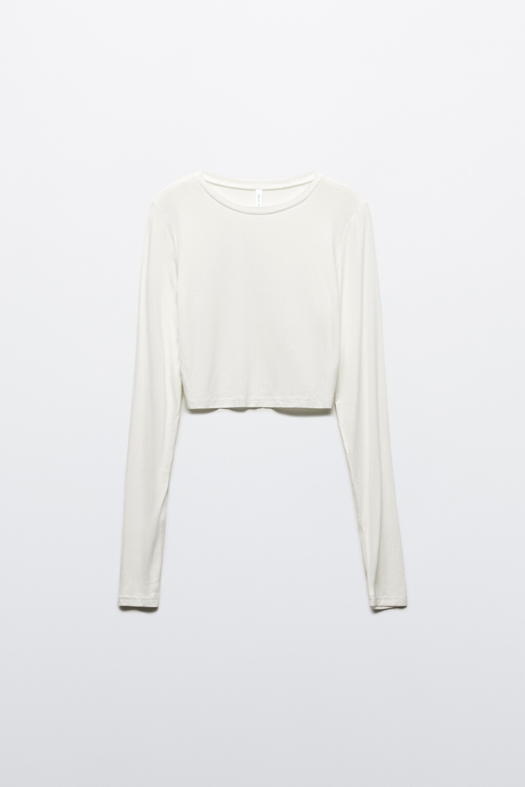 Лонгслив домашний укороченный из вискозы - цвет ванильный - 7