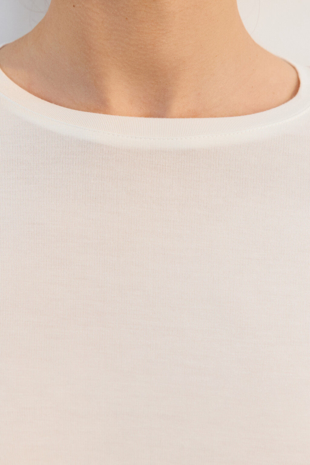 Лонгслив домашний укороченный из вискозы - цвет ванильный - 5
