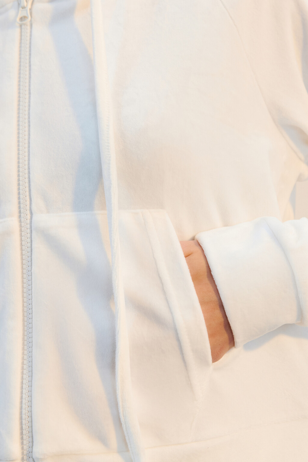 Худи-зипка домашняя из велюра - цвет ванильный - 6