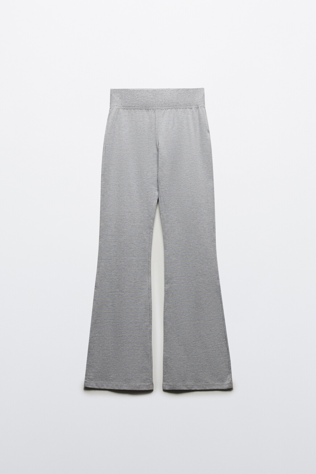 Брюки клеш трикотажные - цвет серый - 7