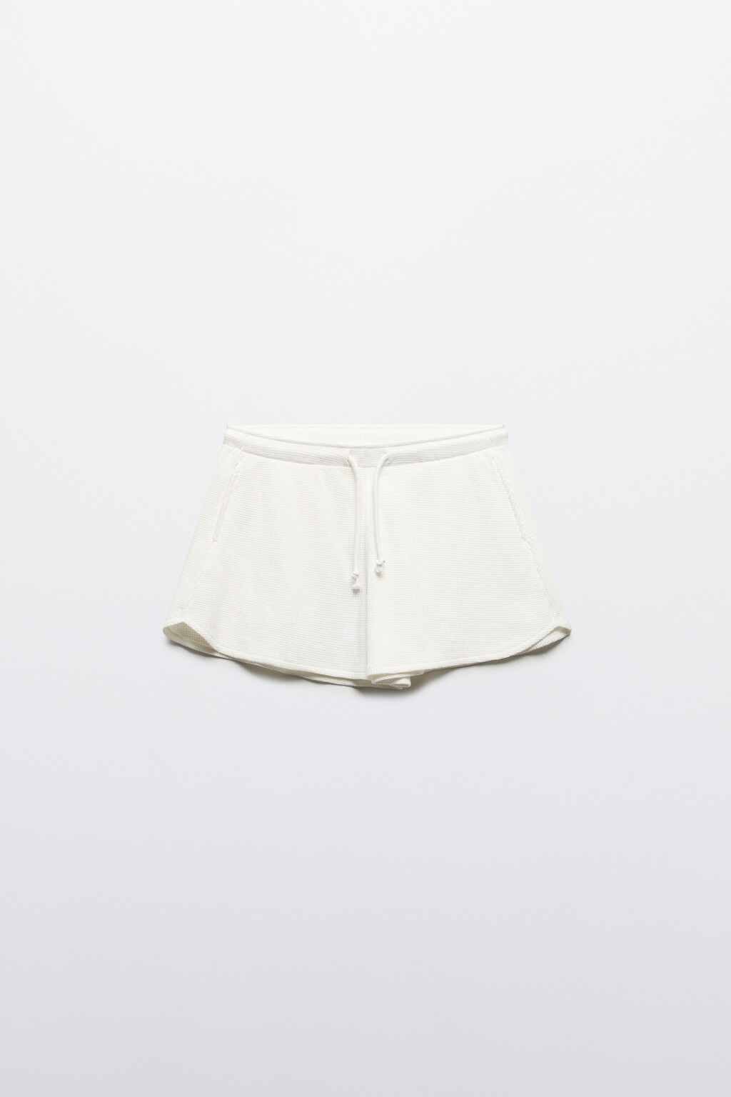 Шорты трикотажные на завязках - цвет молочный - 7