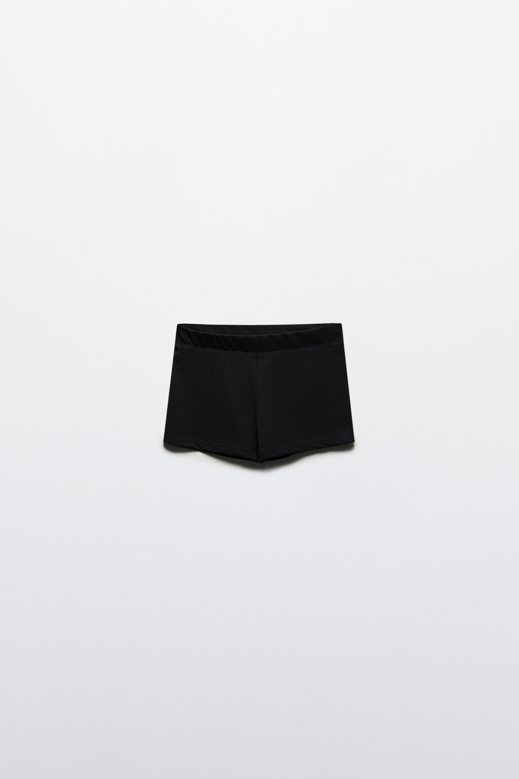 Шорты-велосипедки хлопковые гладкие - цвет черный - 7