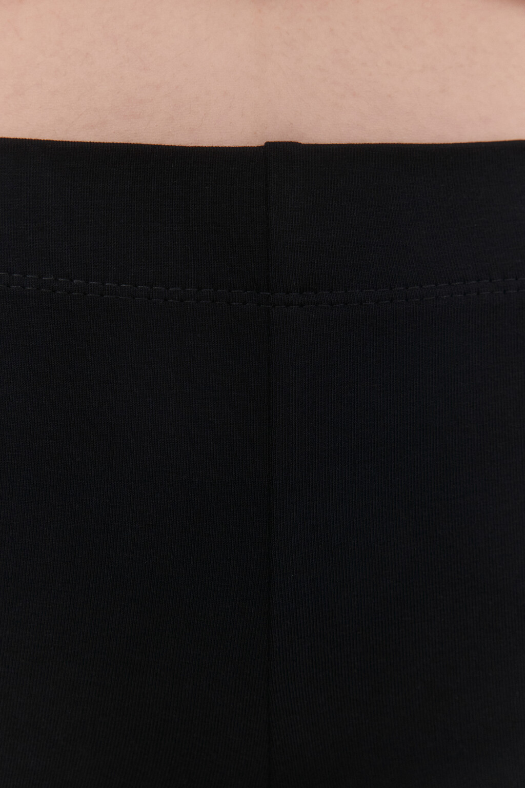 Шорты-велосипедки хлопковые гладкие - цвет черный - 5