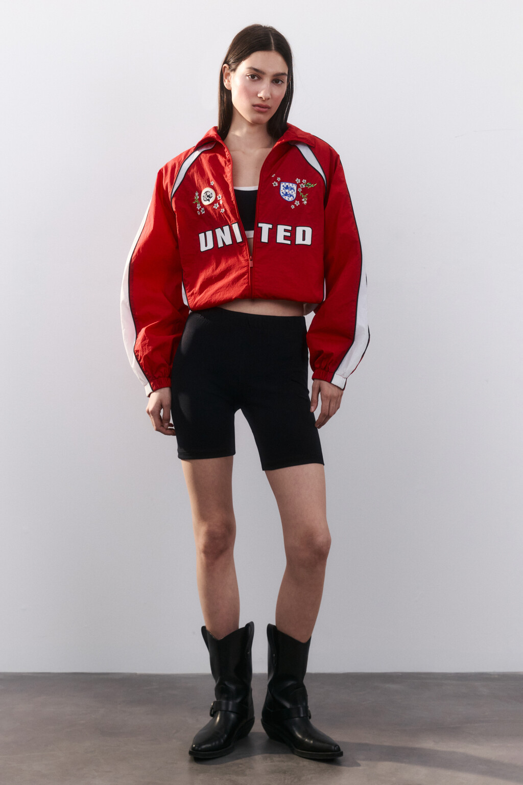 Шорты-велосипедки хлопковые гладкие - цвет черный - 4