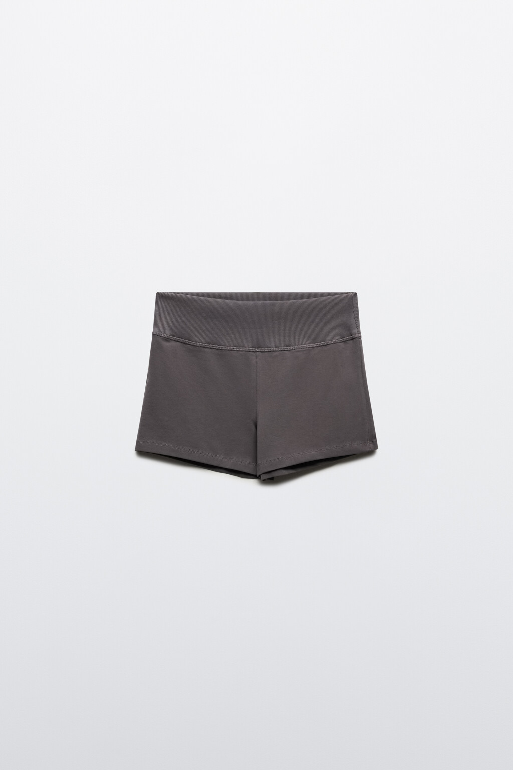 Шорты-велосипедки с широким поясом - цвет серый - 7
