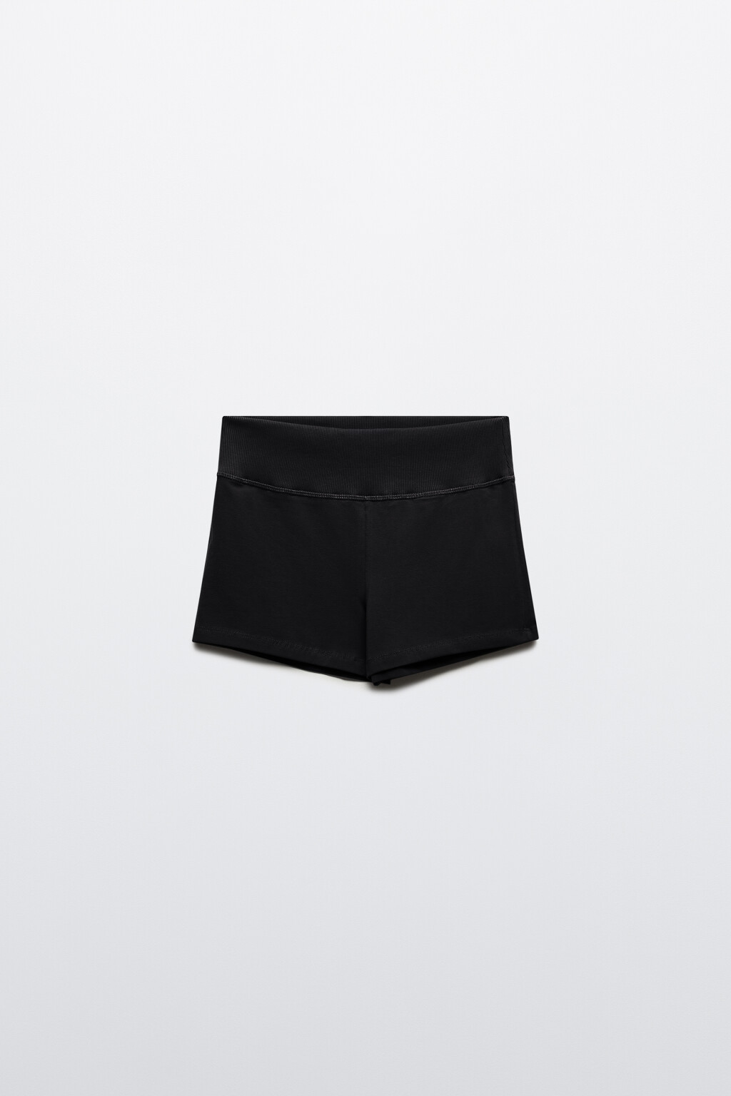Шорты-велосипедки с широким поясом - цвет черный - 7
