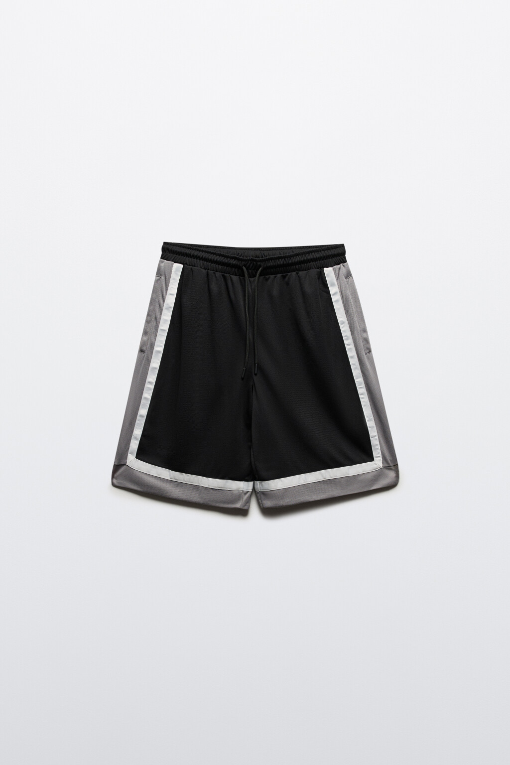 Шорты трикотажные в спортивном стиле - цвет черный - 8