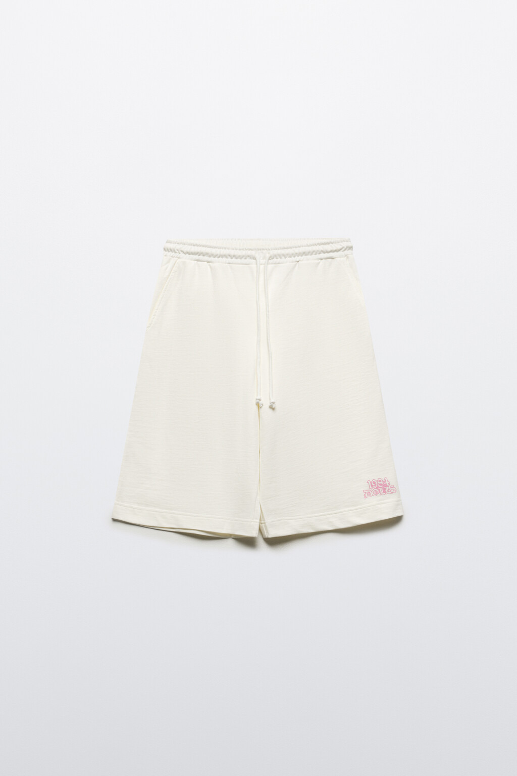 Шорты трикотажные с принтом - цвет белый - 7