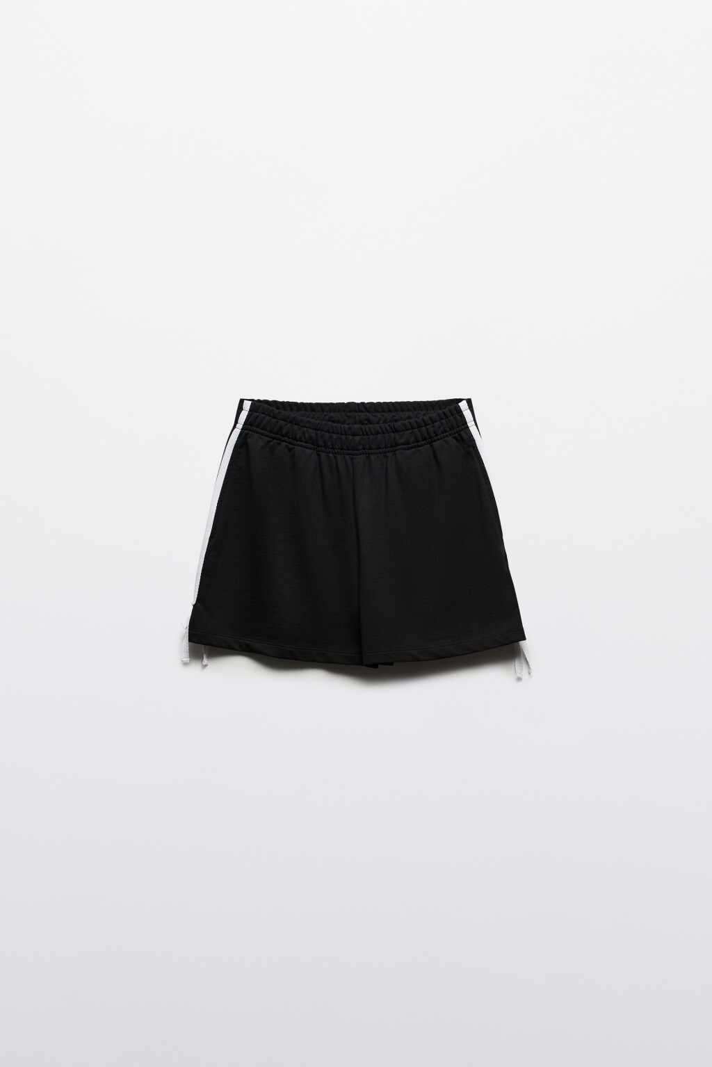 Шорты трикотажные с лампасами - цвет черный - 7