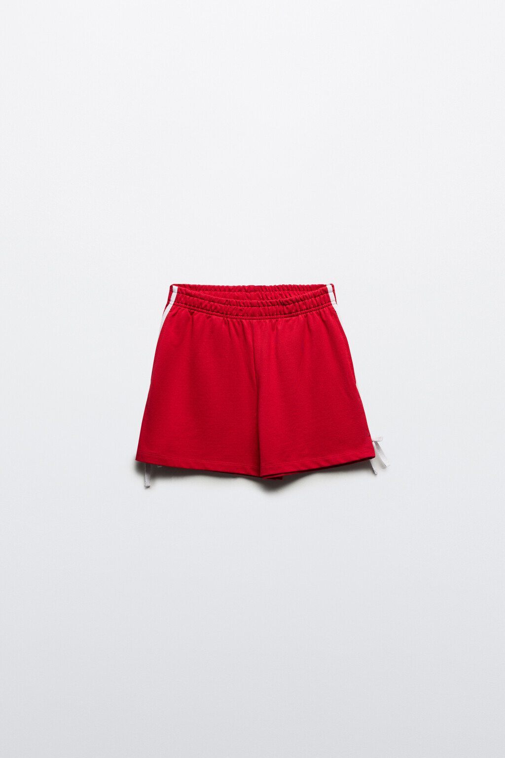 Шорты трикотажные с лампасами - цвет красный - 7