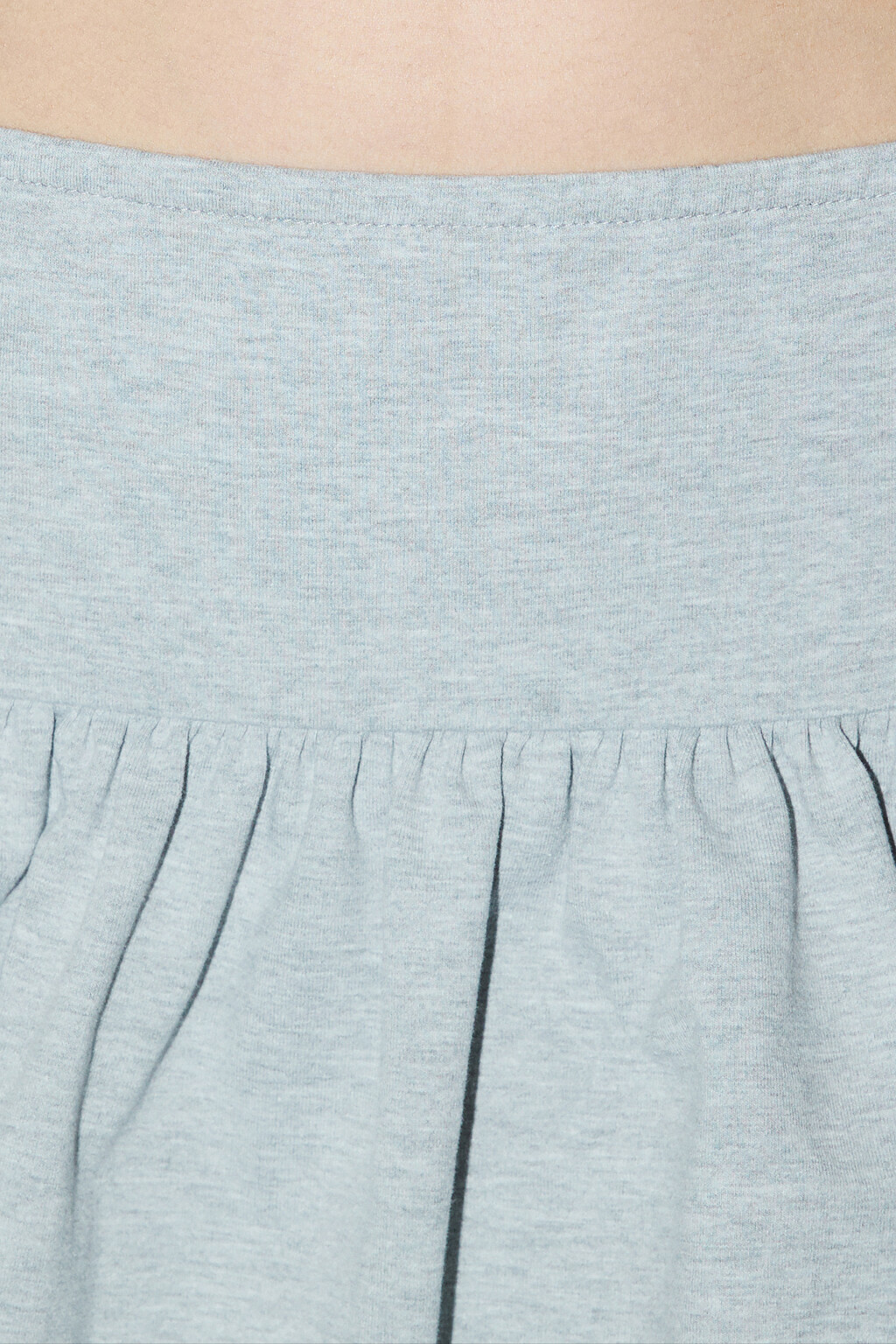 Юбка мини трикотажная с воланами - цвет серый - 5