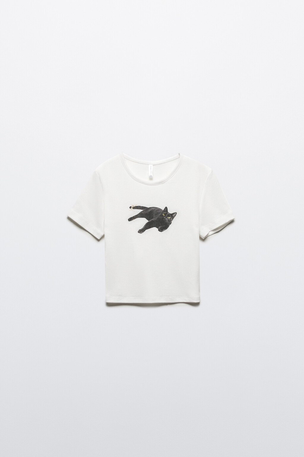 Футболка-топ укороченная с принтом - цвет белый - 7