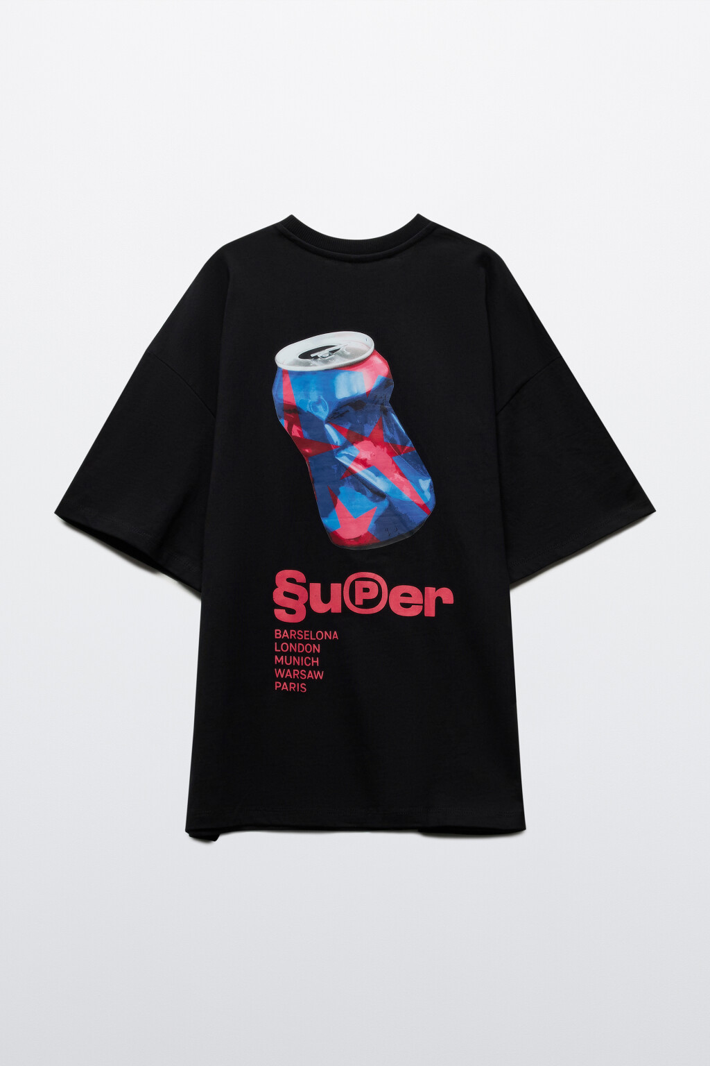 Футболка унисекс хлопковая с принтом - цвет черный - 8