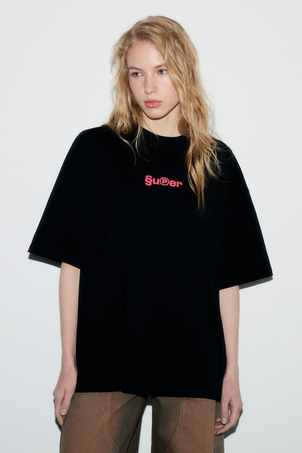 Футболка унисекс хлопковая с принтом - цвет черный - 2