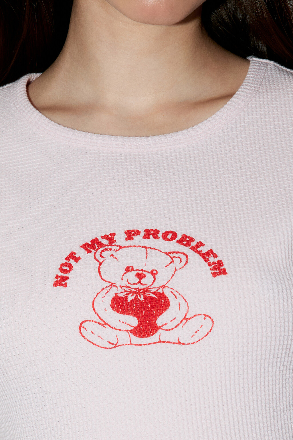 Футболка-топ трикотажная с принтом - цвет розовый - 5