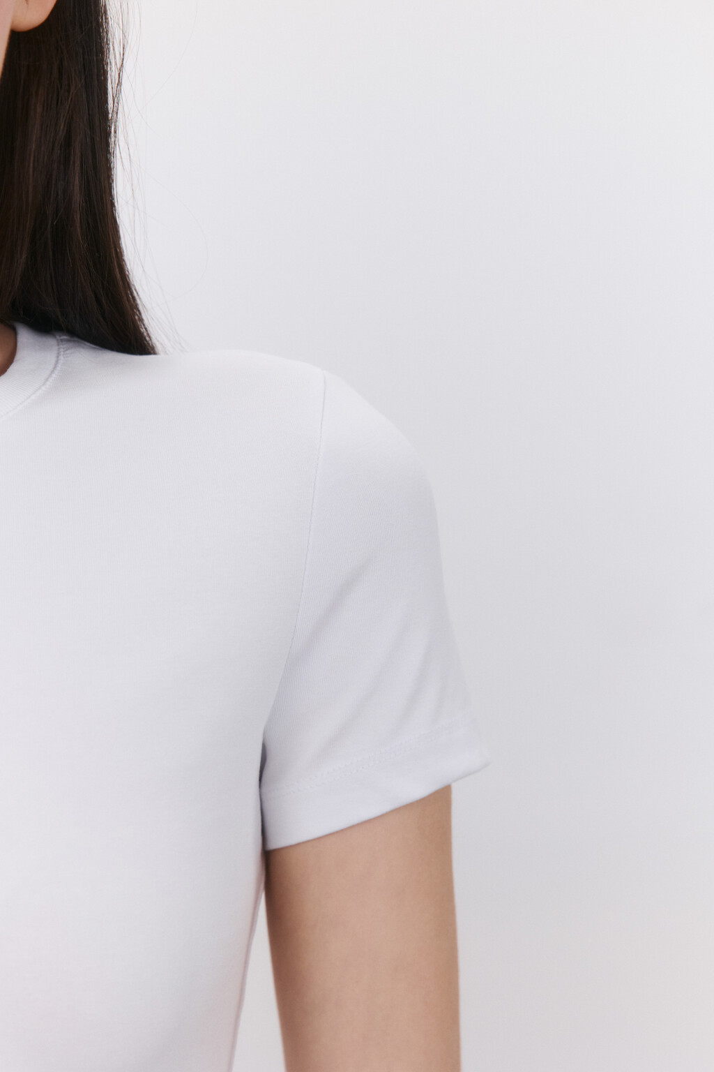 Футболка-топ хлопковая с принтом - цвет белый - 6