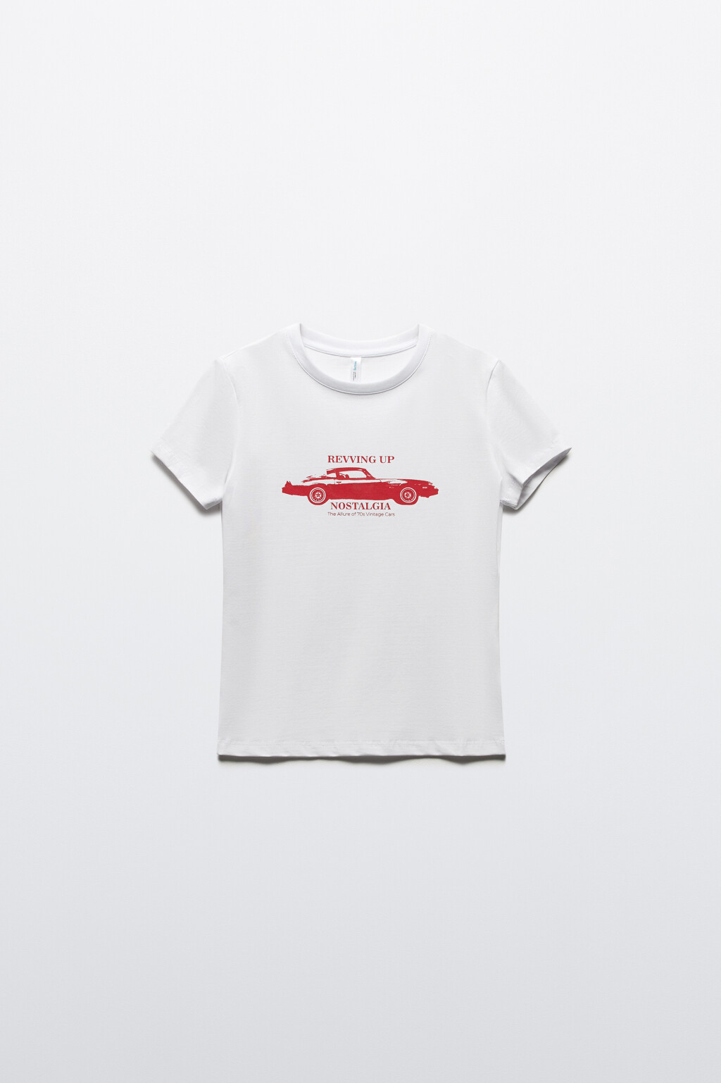 Футболка-топ хлопковая с принтом - цвет красный - 7