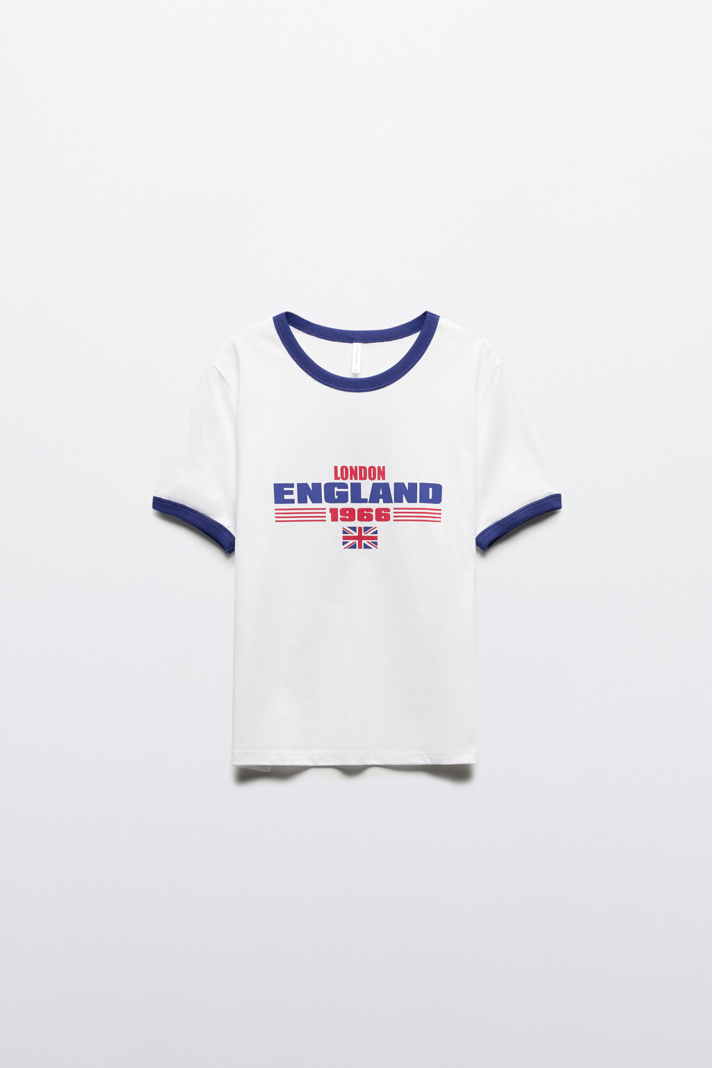 Футболка хлопковая с принтом-надписью - цвет белый - 8