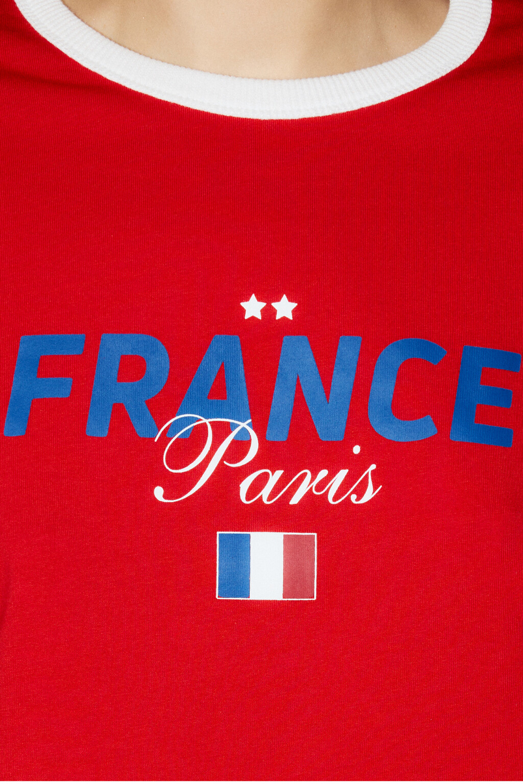 Футболка хлопковая с принтом-надписью - цвет красный - 6