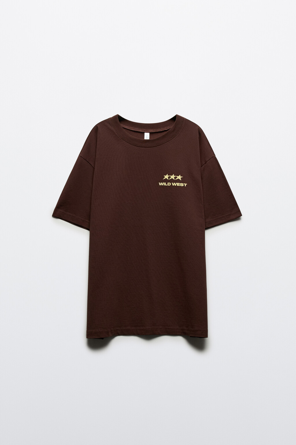 Футболка oversize с принтом - цвет коричневый - 7