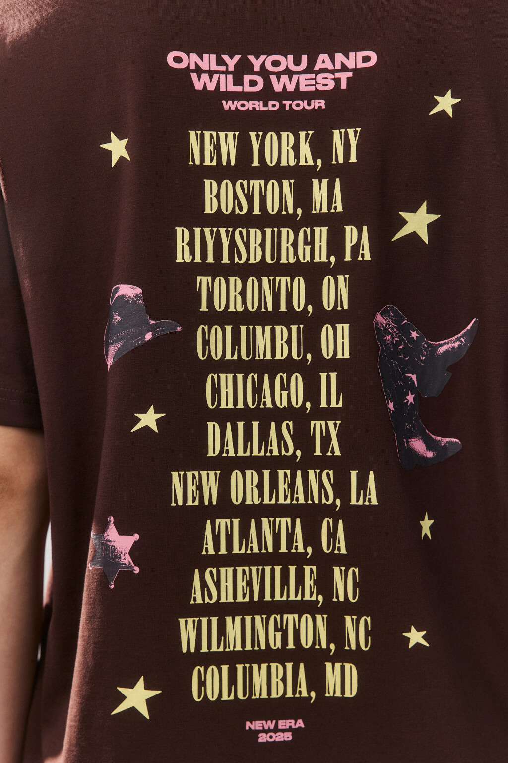 Футболка oversize с принтом - цвет коричневый - 6