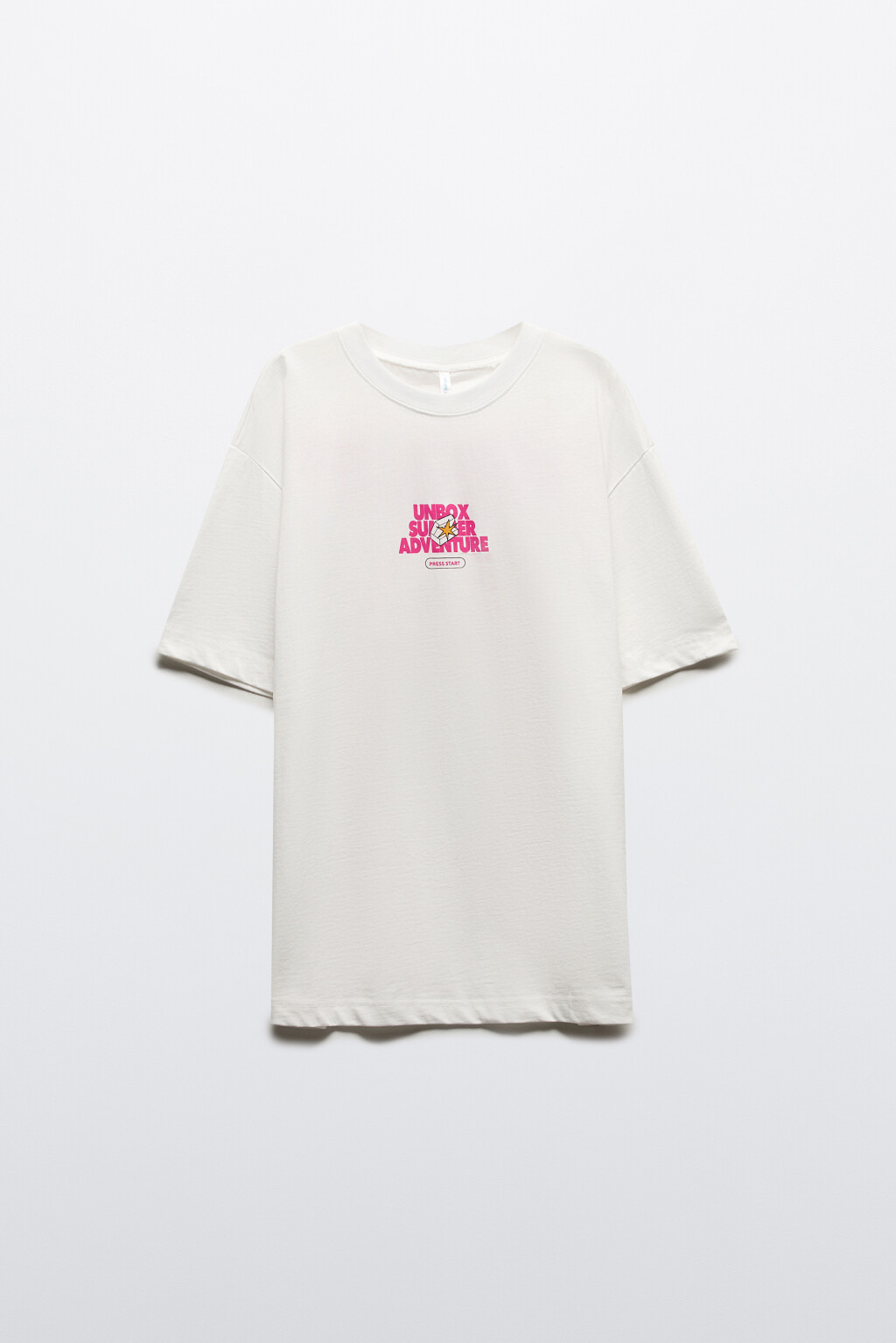 Футболка oversize с принтом - цвет белый - 7