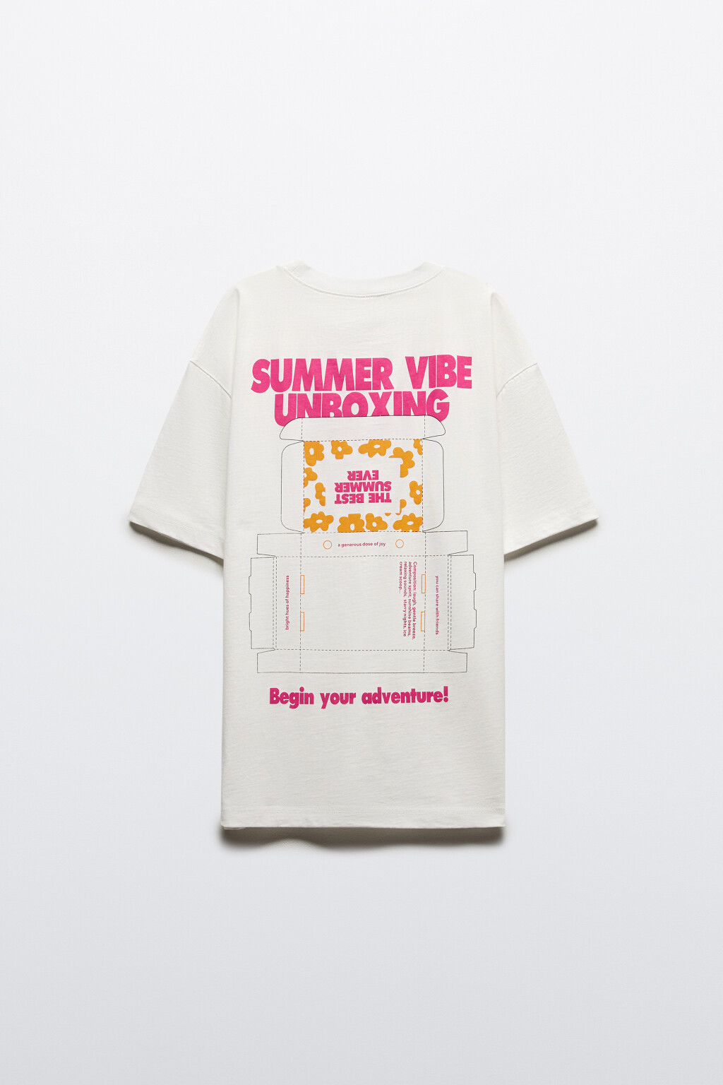 Футболка oversize с принтом - цвет белый - 8