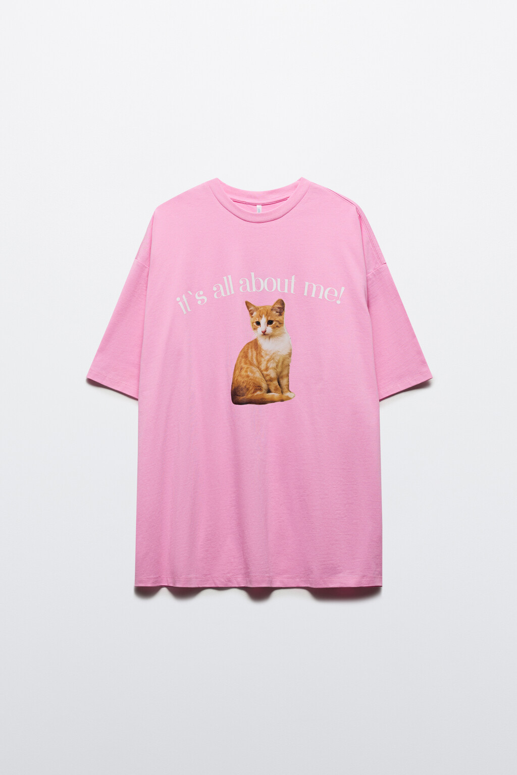 Футболка oversize хлопковая с принтом y2k - цвет розовый - 7