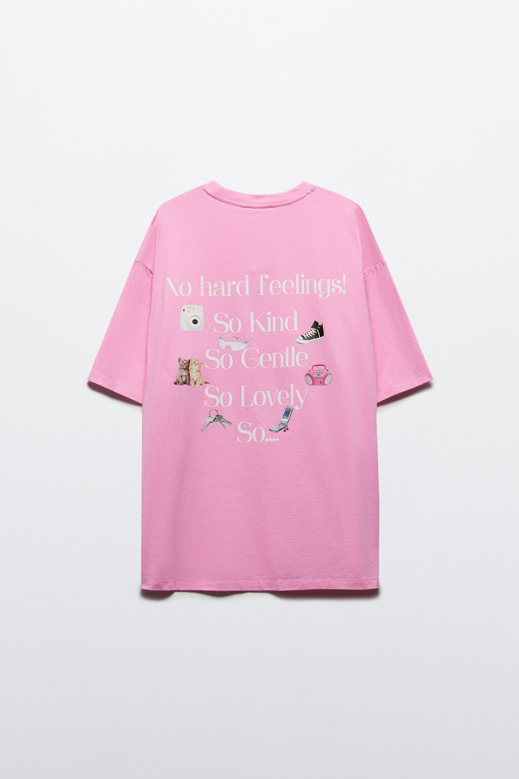 Футболка oversize хлопковая с принтом y2k - цвет розовый - 8